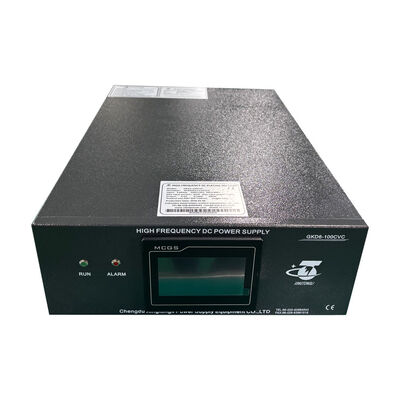 6V 100A rectificateur de galvanoplastie IGBT avec commande HMI PLC faible ondulation ≤ 3% 220V 3 phases d'entrée